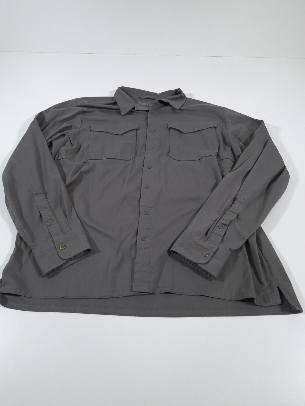 Vertx Tactical Shirt Mens L Gray Machinehead Stretch Twill Utility Workwear
